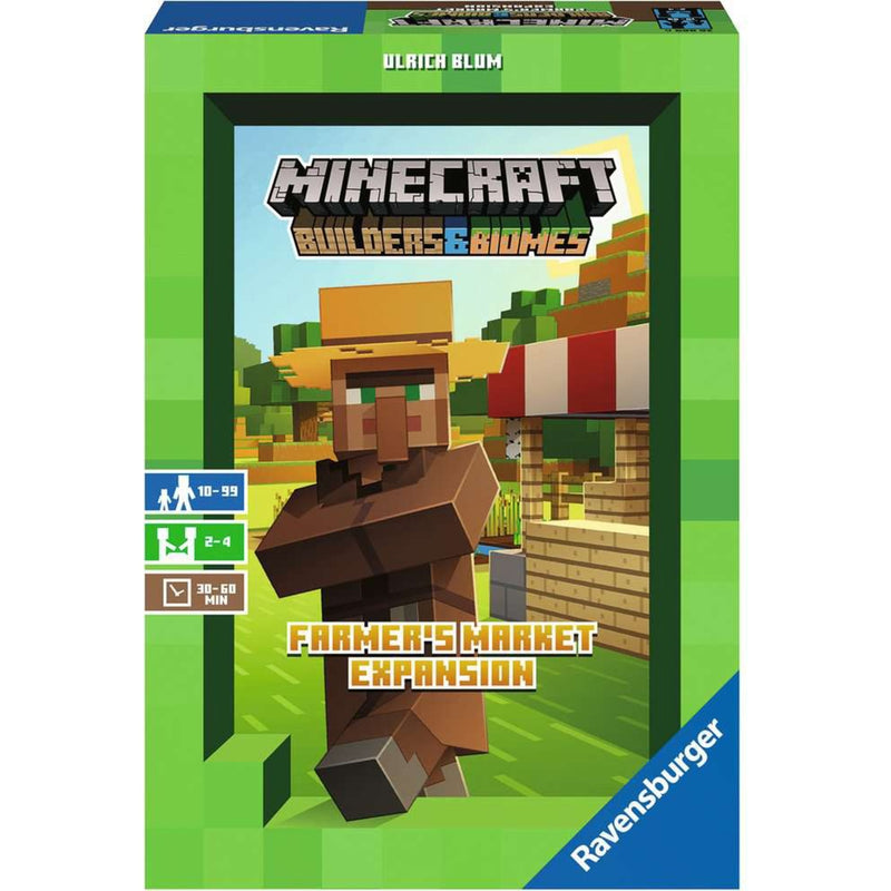 Load image into Gallery viewer, Ravensburger minecraft builders biomes farmers market expansion bordspel (meertalig, uitbreiding, 2 - 4 spelers, 60 minuten, vanaf 10 jaar)
