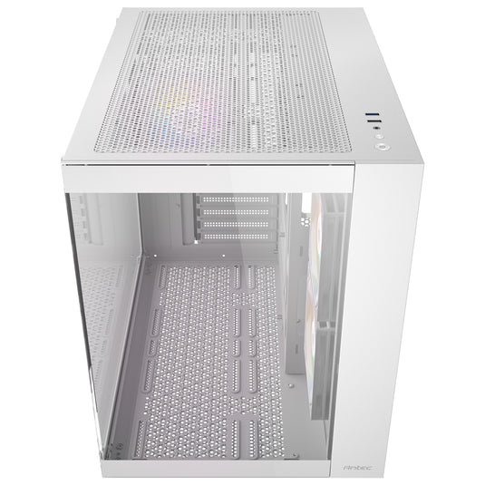 Antec cx800 argb midi tower behuizing (wit | 2x usb-a | tempered glass)