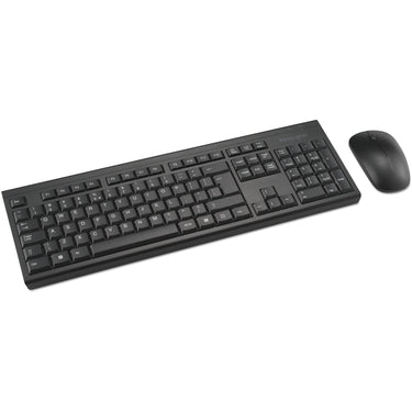 Kensington km150 eq wireless desktop set desktopset (zwart, us lay-out (qwerty), membraan, 100%, 1200 dpi)