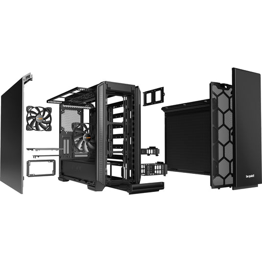 Be quiet! silent base 601 midi tower behuizing (zwart | 3x usb-a)