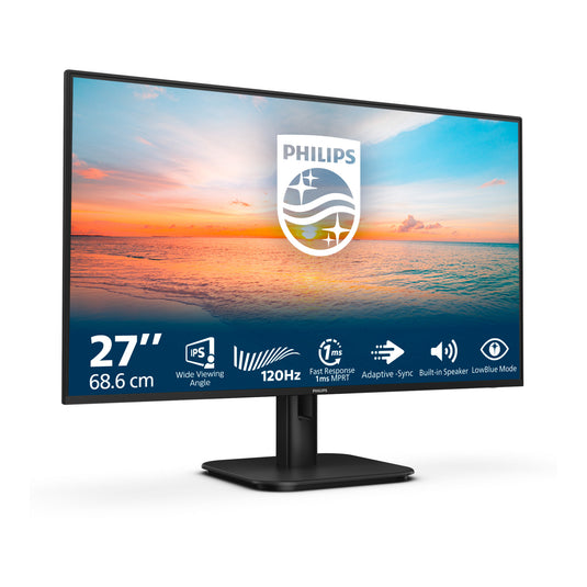 Philips 27e1n1200a 00 27 monitor (zwart, vga, hdmi, displayport, audio, 120 hz)