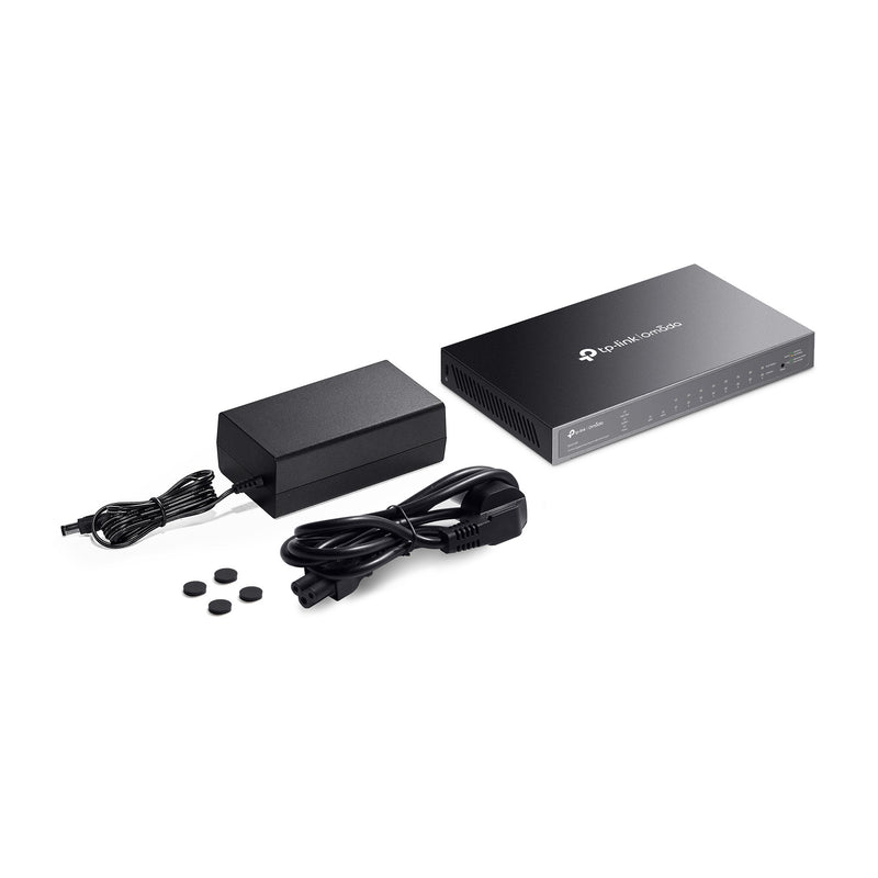 Load image into Gallery viewer, Tp-link omada sg2210p 10-poorts gigabit smart switch (zwart, 8x poe+, 2x gigabit sfp)
