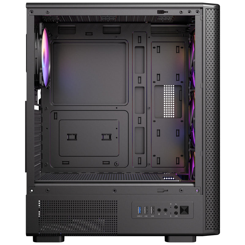 Load image into Gallery viewer, Antec vx310 argb midi tower behuizing (zwart | 3x usb-a | tempered glass)
