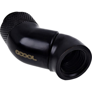 Alphacool eiszapfen angled adaptor double-45 graden aansluiting (zwart)