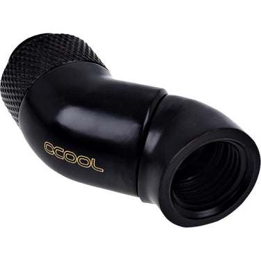 Alphacool eiszapfen angled adaptor double-45 graden aansluiting (zwart)