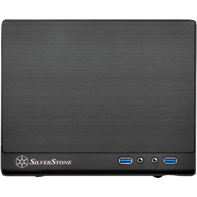 Load image into Gallery viewer, Silverstone sg13b-q mini tower behuizing (zwart | 2x usb-a)
