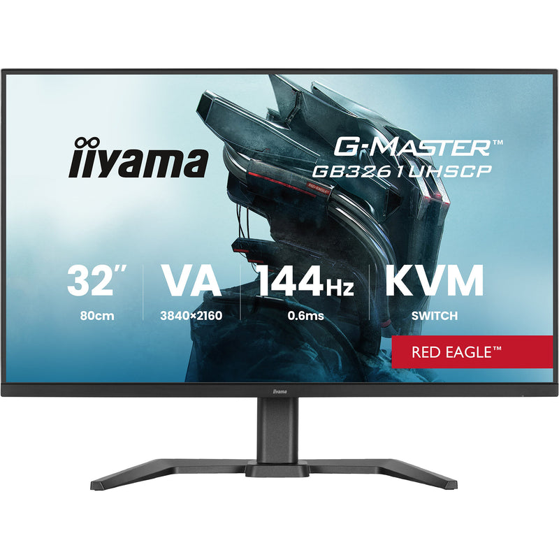 Load image into Gallery viewer, Iiyama g-master red eagle gb3261uhscp-b1 31.5 4k uhd gaming monitor (zwart (mat), 144 hz, hdmi, displayport, usb-c, audio, amd freesync )
