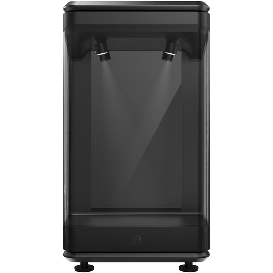 Cooler master masterframe 360 stage lcd midi tower behuizing (zwart | 2x usb-a | 1x usb-c | tempered glass)