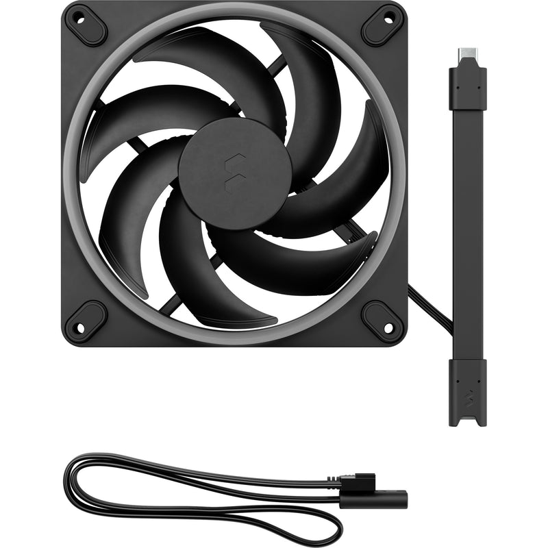 Afbeelding laden in galerijviewer, Fractal design momentum 14 rgb case fan (zwart, 140 x 140 x 25 mm, pwm)
