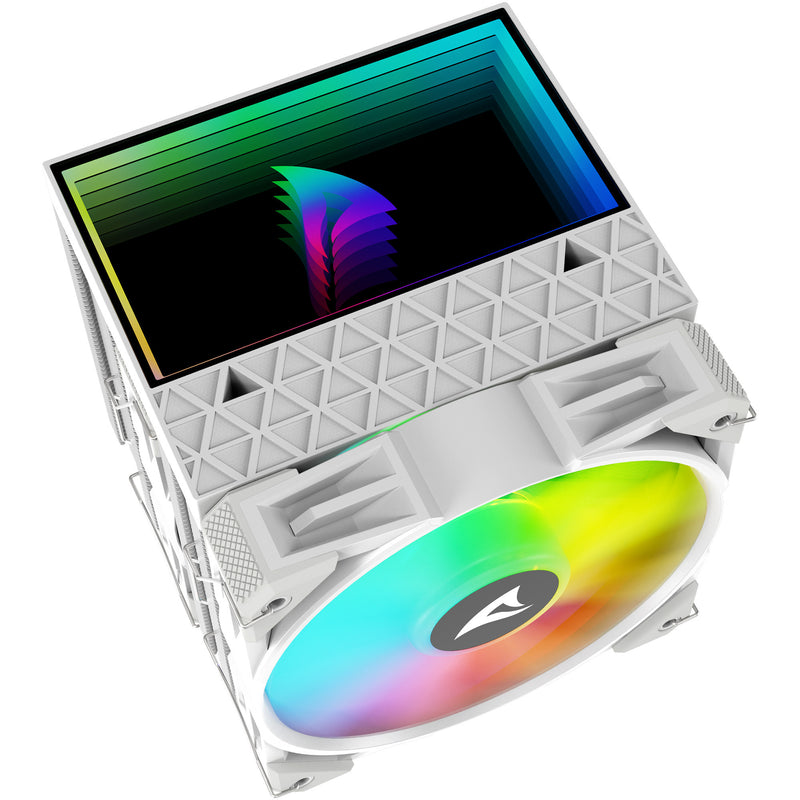 Load image into Gallery viewer, Sharkoon a60 rgb cpu-koeler (wit, 4-pins pwm fan-connector)
