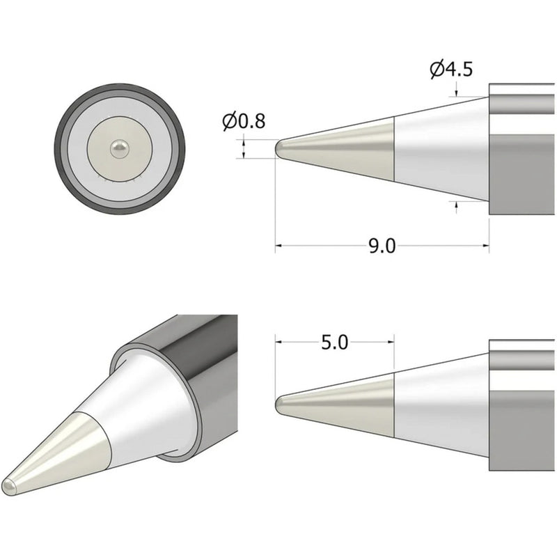 Load image into Gallery viewer, Ifixit fixhub soldeerpunt met conische punt soldeerbout (zilver)
