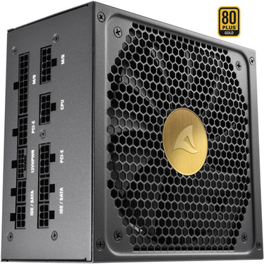 Sharkoon rebel p30 gold modulaire 850 watt voeding (zwart, 1x 12vhpwr, 4x pcie)