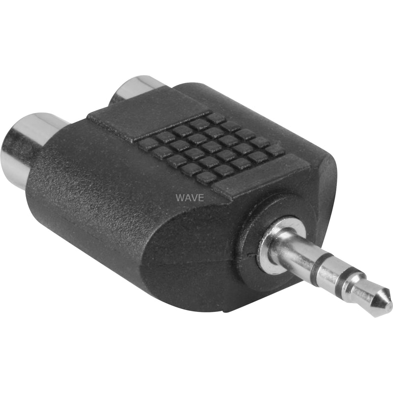 Load image into Gallery viewer, Goobay adapter 3,5mm jack > 2x tulp (zwart, stereo)
