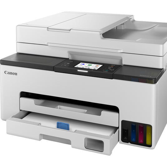 Canon maxify gx2051-kleureninkjetprinter met navulbare megatank all-in-one inkjetprinter met faxfunctie (wit, printen, kopiëren, scannen, faxen, wi-fi)
