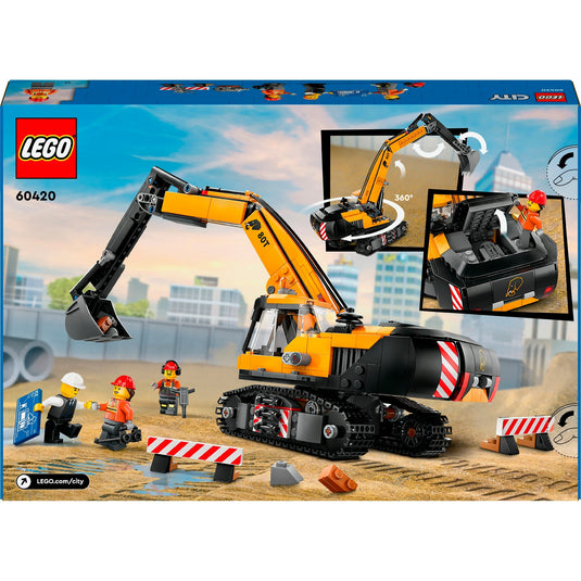 Lego city - gele graafmachine constructiespeelgoed (60420)