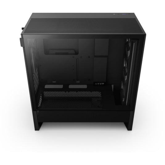 Nzxt h5 flow rgb v2 midi tower behuizing (zwart | 1x usb-a | 1x usb-c | rgb | tempered glass)
