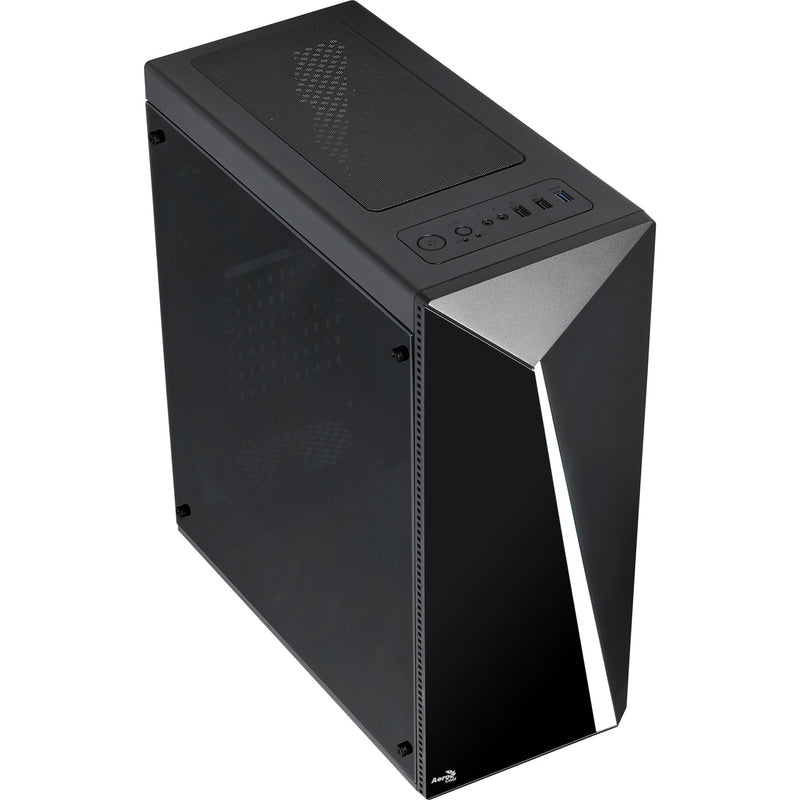 Load image into Gallery viewer, Aerocool shard midi tower behuizing (zwart | 3x usb-a | rgb | window)
