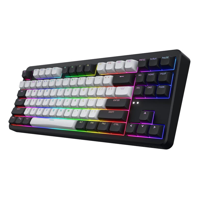 Load image into Gallery viewer, Hator rockfall 3 tkl wireless rgb mechanisch gaming toetsenbord (zwart, us lay-out (qwerty), 80% (tkl), rgb, pbt keycaps, hotswap, 2.4 ghz bluetooth usb-c)
