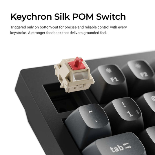 Keychron v1 ultra 8k wireless custom mechanical keyboard (zwart, us lay-out (qwerty), silk pom red, 75%, rgb, hot swap, 2.4 ghz | bluetooth 5.3 | usb-c)