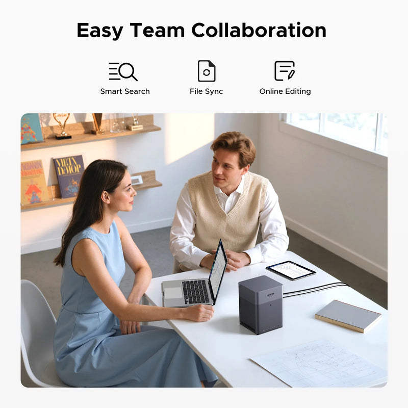 Load image into Gallery viewer, Ugreen nasync dh4300 plus (grijs, 1x 2,5gbe, hdmi, usb-c)
