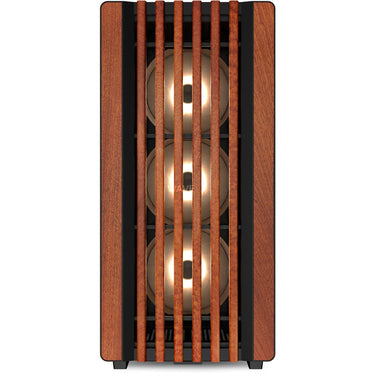 Sharkoon rebel c70g rgb midi tower behuizing (zwart houtkleur | 2x usb-a | 1x usb-c | rgb | tempered glass)