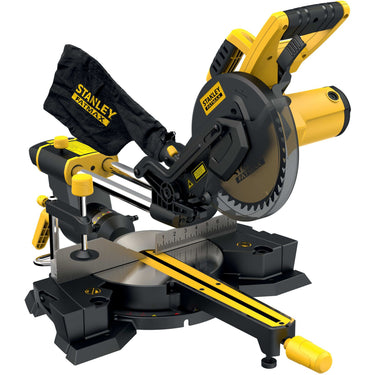 Stanley 1500w 216mm afkort- en verstekzaag met zaagtafel (geel zwart)