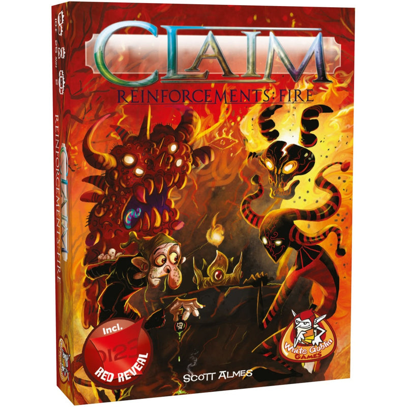 Load image into Gallery viewer, White goblin games claim reinforcements: fire kaartspel (nederlands, uitbreiding, 2 spelers, 25 minuten, vanaf 10 jaar)
