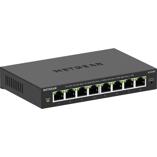 Netgear 8-poorts gigabit ethernet plus-switch (gs308ev4) (zwart, unmanaged)