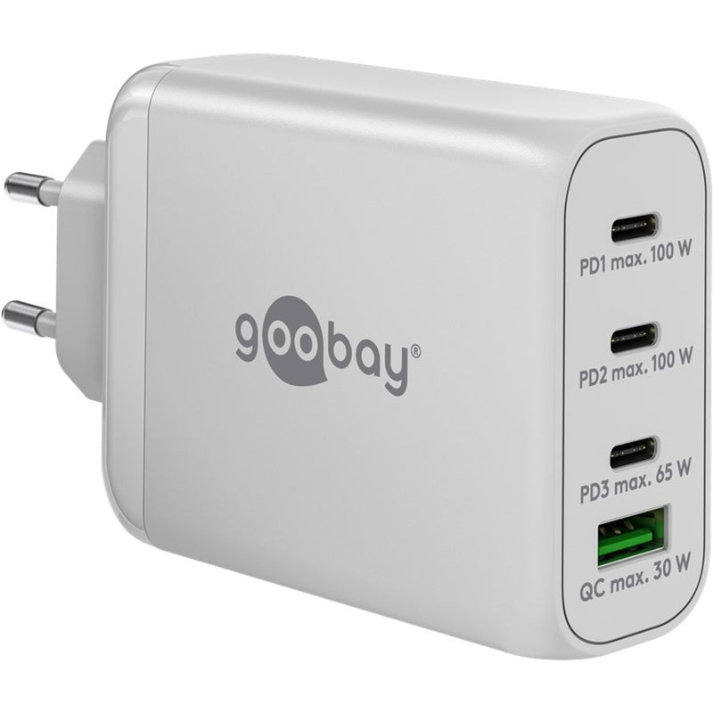 Load image into Gallery viewer, Goobay 100w gan usb-c pd multiport quick charger (wit)
