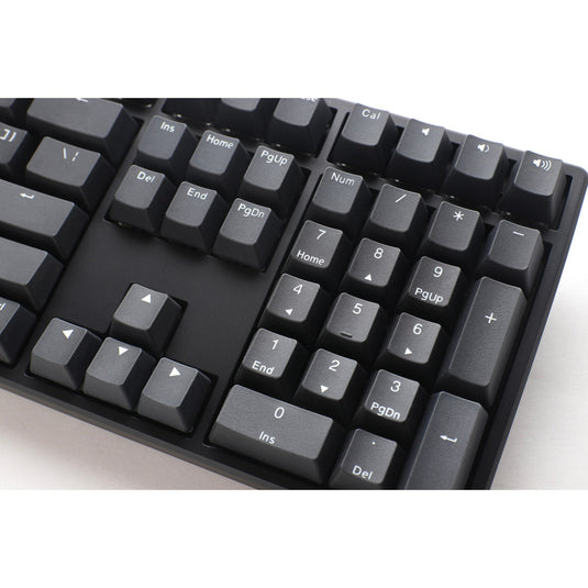 Ducky origin phantom black, toetsenbord (zwart, us lay-out, cherry mx red, hot swap, pbt double-shot keycaps)