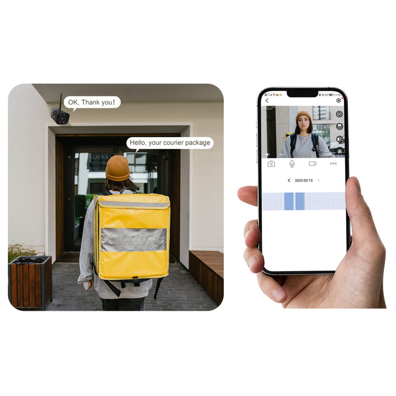 Load image into Gallery viewer, Foscam v8p, 4k 8mp dual-band wifi beveiligingscamera (zwart, met geluid- en lichtalarm)
