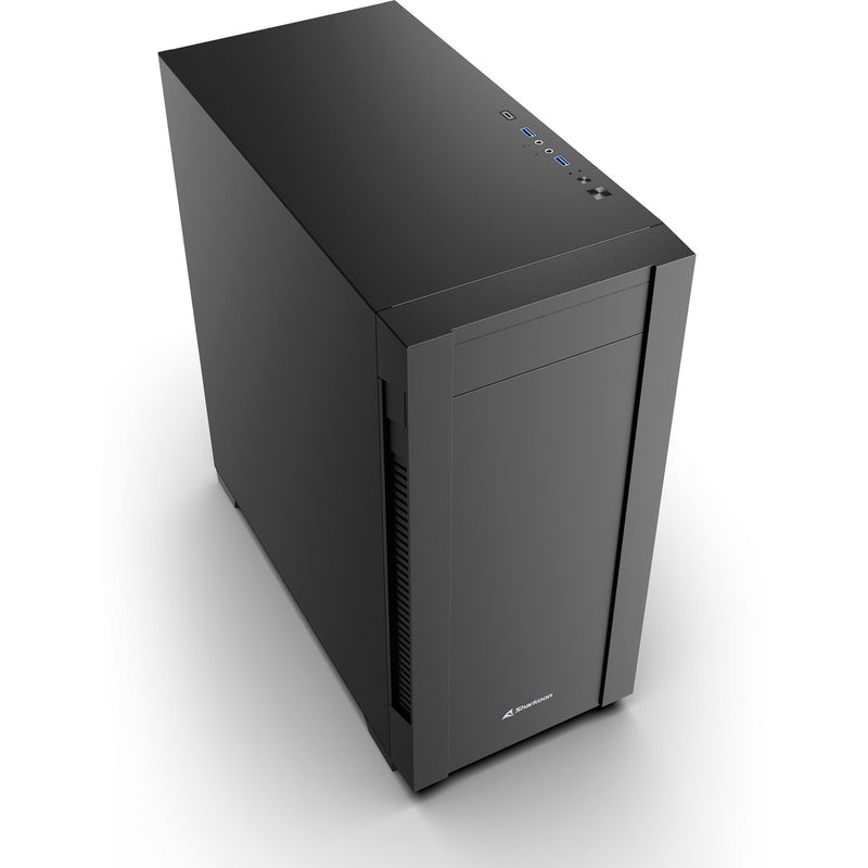Load image into Gallery viewer, Sharkoon s25 silent midi tower behuizing (zwart | 2x usb-a | 1x usb-c)
