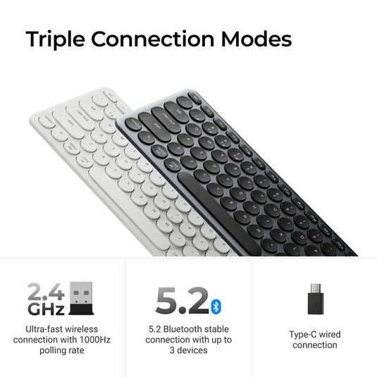 Keychron b4 pro-k1 toetsenbord (grijs, us lay-out (qwerty), scissor switches, 96%, abs keycaps, 2.4 ghz | bluetooth | usb)