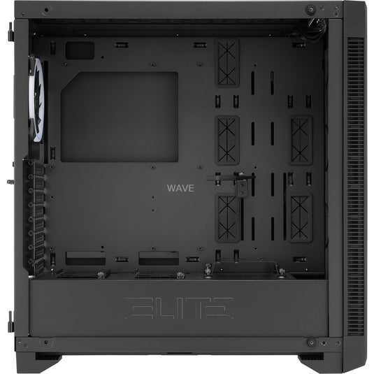 Sharkoon elite shark ca200m big tower behuizing (zwart | 4x usb-a | tempered glass)