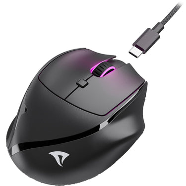 Sharkoon officepal m25w muis (zwart, 400 - 4000 dpi, rgb, 2,4 ghz usb)