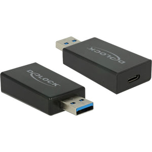 Delock usb-a 3.2 gen 2 naar usb-c 3.2 gen 2 adapter (zwart)