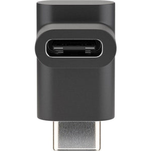 Goobay usb-c (male) naar usb-c (female) 90° adapter (zwart)