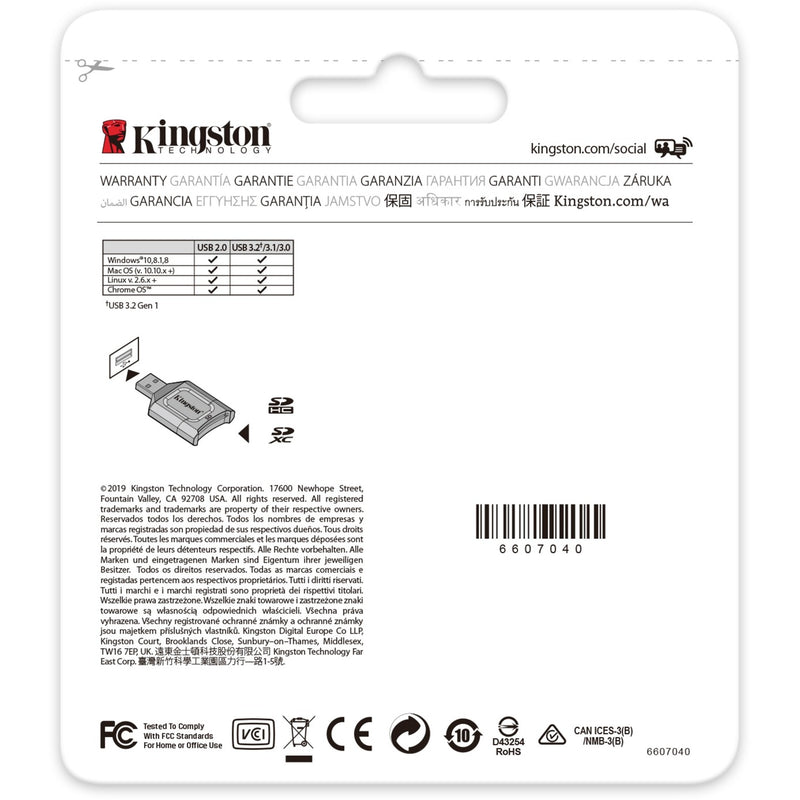 Load image into Gallery viewer, Kingston mobilelite plus sd reader kaartlezer (zwart, usb 3.2 gen 1)
