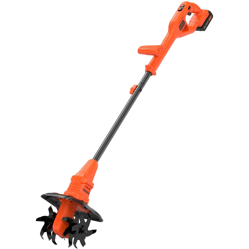 Load image into Gallery viewer, Black+decker betl1820l-qw 18v 2.0ah grondfrees (oranje zwart, 18v 2.0ah accu en 400ma lader inbegrepen)

