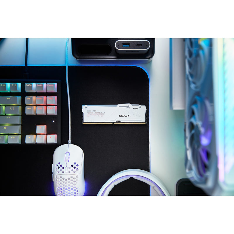Load image into Gallery viewer, Kingston fury beast rgb 16 gb ddr5-5600 (1x 16 gb) werkgeheugen (wit, kf556c40bwa-16, xmp 3.0)
