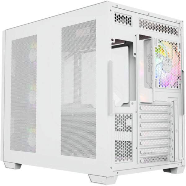 Afbeelding laden in galerijviewer, Xyz pc gear qubex midi tower behuizing (wit | 2x usb-a | 1x usb-c | tempered glass)
