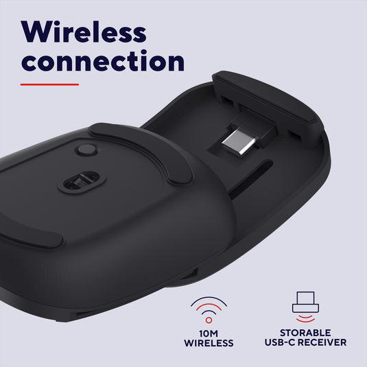 Trust zylo inschuifbare, draagbare zakmuis (zwart, 1000 - 2400 dpi)