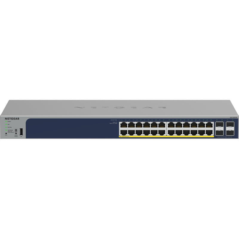 Load image into Gallery viewer, Netgear 24-port gigabit ethernet poe+ smart switch with 4 sfp ports (gs728tppv3)
