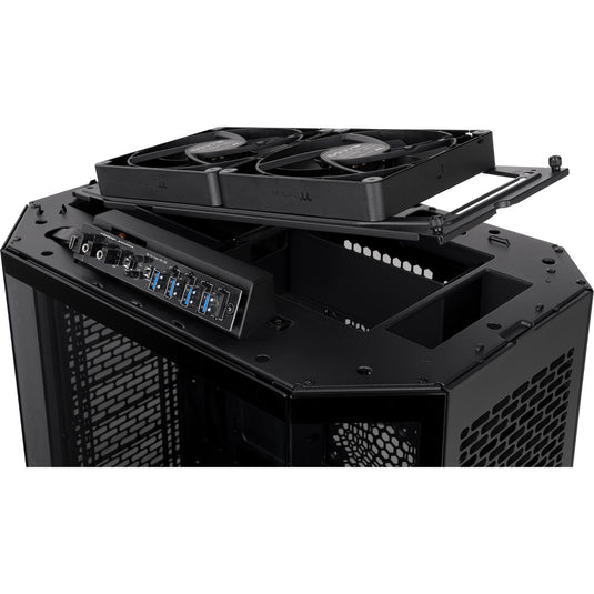Thermaltake the tower 600 midi tower behuizing (zwart | 4x usb-a | 1x usb-c | tempered glass)