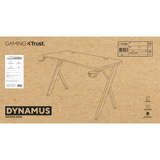 Trust gxt 712 dynamus gamingtafel gaming desk (zwart)