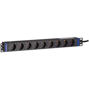 Dsi 19 inch 9 voudige stekkerdoos stekkerdoos (zwart)