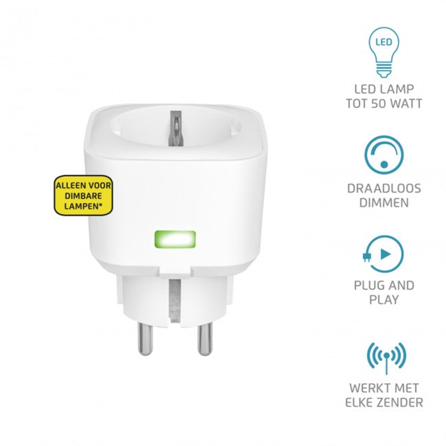 Load image into Gallery viewer, Klikaanklikuit acc-250-ld compacte stopcontactdimmer (250w) (wit)

