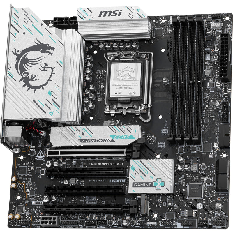 Load image into Gallery viewer, Msi b860m gaming plus wifi socket 1851 moederbord (raid, 5gb-lan, wi-fi 7, bt, sound, µatx)
