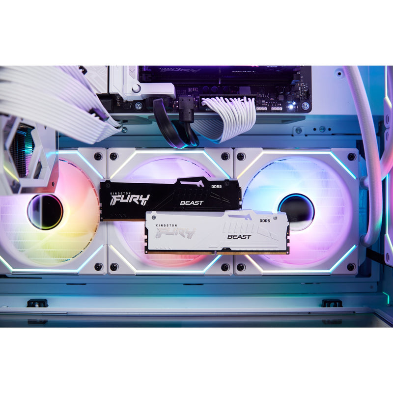 Load image into Gallery viewer, Kingston fury beast rgb 16 gb ddr5-5600 (1x 16 gb) werkgeheugen (wit, kf556c40bwa-16, xmp 3.0)
