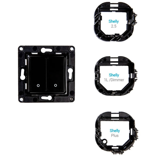 Shelly wall switch 2 knop (zwart)
